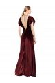 Flutter Sleeves Open Back Long Velvet Bridesmaid Dress / Prom Dress Bristol
