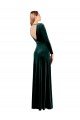 Plunging V-Neckline Long Sleeves Open Back Velvet Bridesmaid Dress / Prom Dress Bristol
