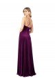 Draped Neckline Spaghetti Straps Formal Velvet Bridesmaid Dress / Prom Dress Bristol