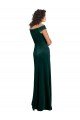 Floor Length Cap Sleeves Long Formal Velvet Bridesmaid Dress / Prom Dress with High Side Slit Bristol