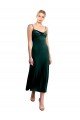 Midi Cocktail Length Cowl Neck Velvet Slip Bridesmaid Dress / Prom Dress Bristol