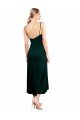 Midi Cocktail Length Cowl Neck Velvet Slip Bridesmaid Dress / Prom Dress Bristol