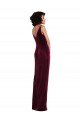Draped Skirt Faux Wrap Velvet Maxi Bridesmaid Dress / Prom Dress Bristol