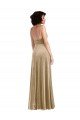 Square Neck Formal Velvet Maxi Bridesmaid Dress / Prom Dress with Front Slit Bristol