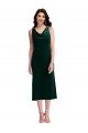 Cowl Neck Velvet Midi Cocktail Length Bridesmaid Dress / Prom Dress Bristol