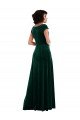 Cowl Neck Cap Sleeve Velvet Maxi Bridesmaid Dress / Prom Dress with Pockets Bristol