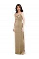 Asymmetrical One Shoulder Formal Velvet Maxi Slip Bridesmaid Dress / Prom Dress Bristol