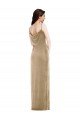 Asymmetrical One Shoulder Formal Velvet Maxi Slip Bridesmaid Dress / Prom Dress Bristol