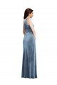 One Shoulder Draped Velvet Maxi Bridesmaid Dress / Prom Dress Bristol