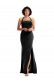 Empire Waist Formal Stretch Velvet Bridesmaid Dress / Prom Dress with Halter Strap Bristol