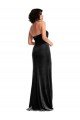 Empire Waist Formal Stretch Velvet Bridesmaid Dress / Prom Dress with Halter Strap Bristol