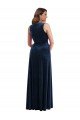 Deep V-Neck Sleeveless Formal Velvet Maxi Bridesmaid Dress / Prom Dress with Pockets Bristol