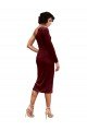 One Shoulder Fitted Short Midi Length Velvet Bridesmaid Dress / Prom Dress Bristol