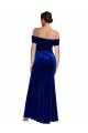 Full Length Long Formal Velvet Bridesmaid Dress / Prom Dress with Side Split Bristol