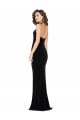 Halter Neck Wide Straps Long Velvet Bridesmaid Dress / Prom Dress with Side Split Bristol