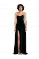 Sweetheart Fluid Velvet Bridesmaid Dress / Prom Dress with High Split Bristol