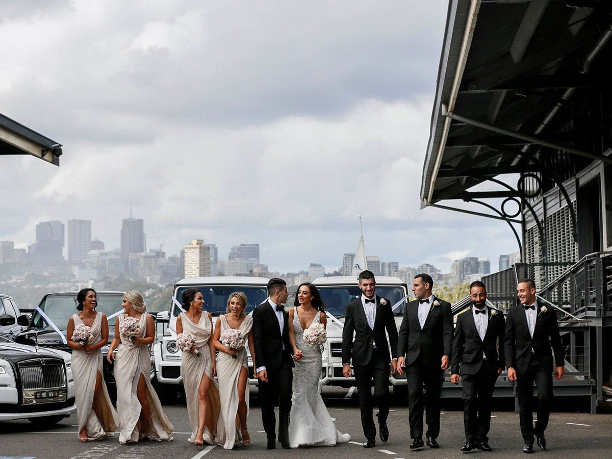 Full Length Luxe Chiffon Long Champagne bridesmaid dresses Bristol with Sexy High Slit and Front Ruffles